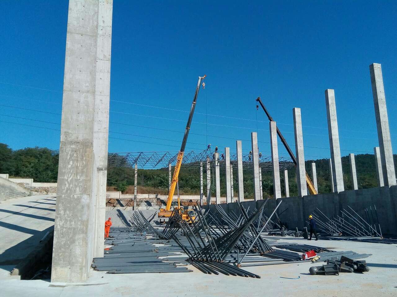 即墨威海搅拌站网架